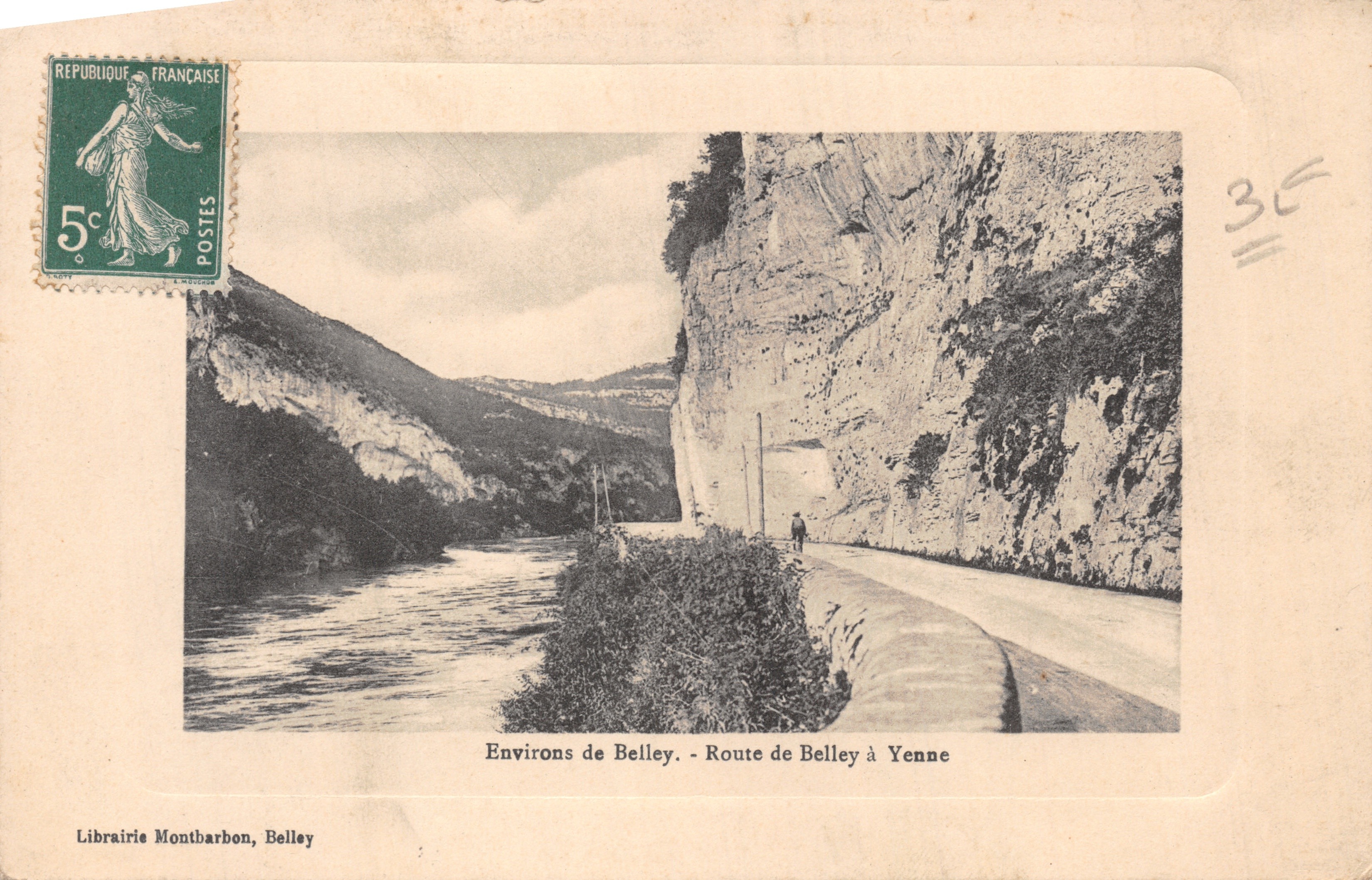 Environs de Belley — Route de Belley à Yenne — Librairie Montbarbon, Belley