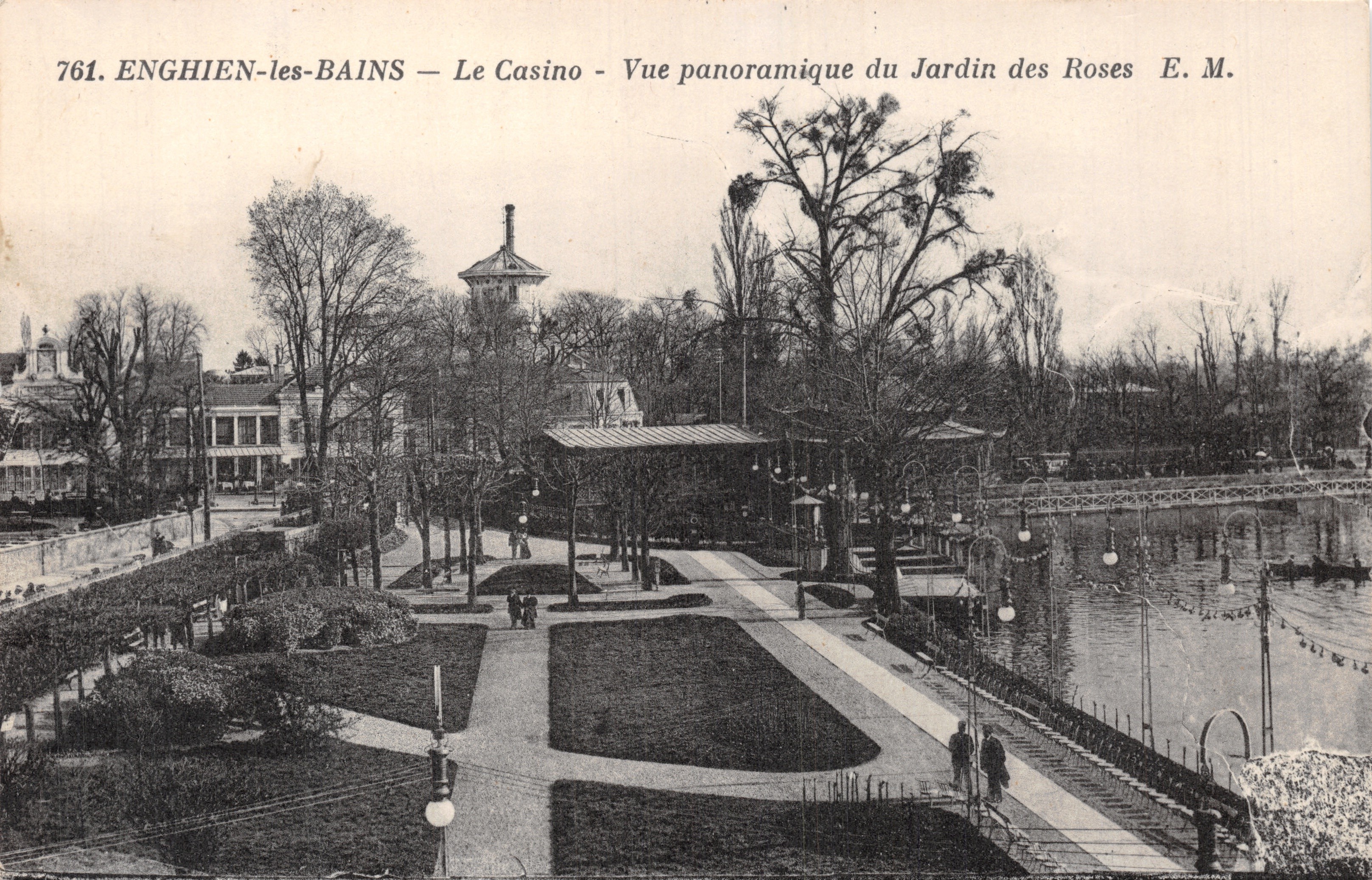Enghien-les-Bains — Le Casino — Vue panoramique du Jardin des Roses — E.M. n°761