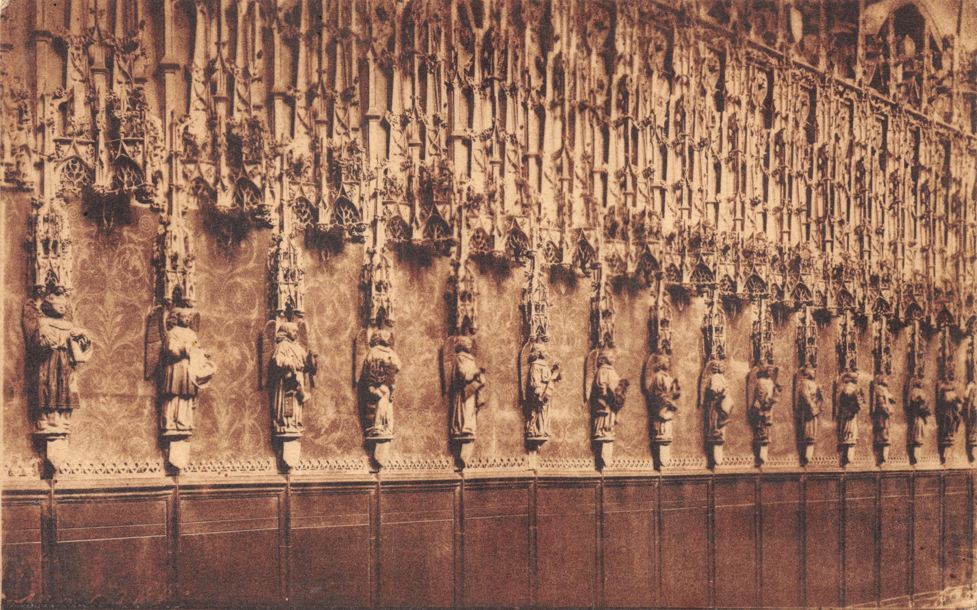Cathédrale Sainte-Cécile d'Albi — Détail de la façade gothique avec statues — éditeur Levy Neuratin, n°78