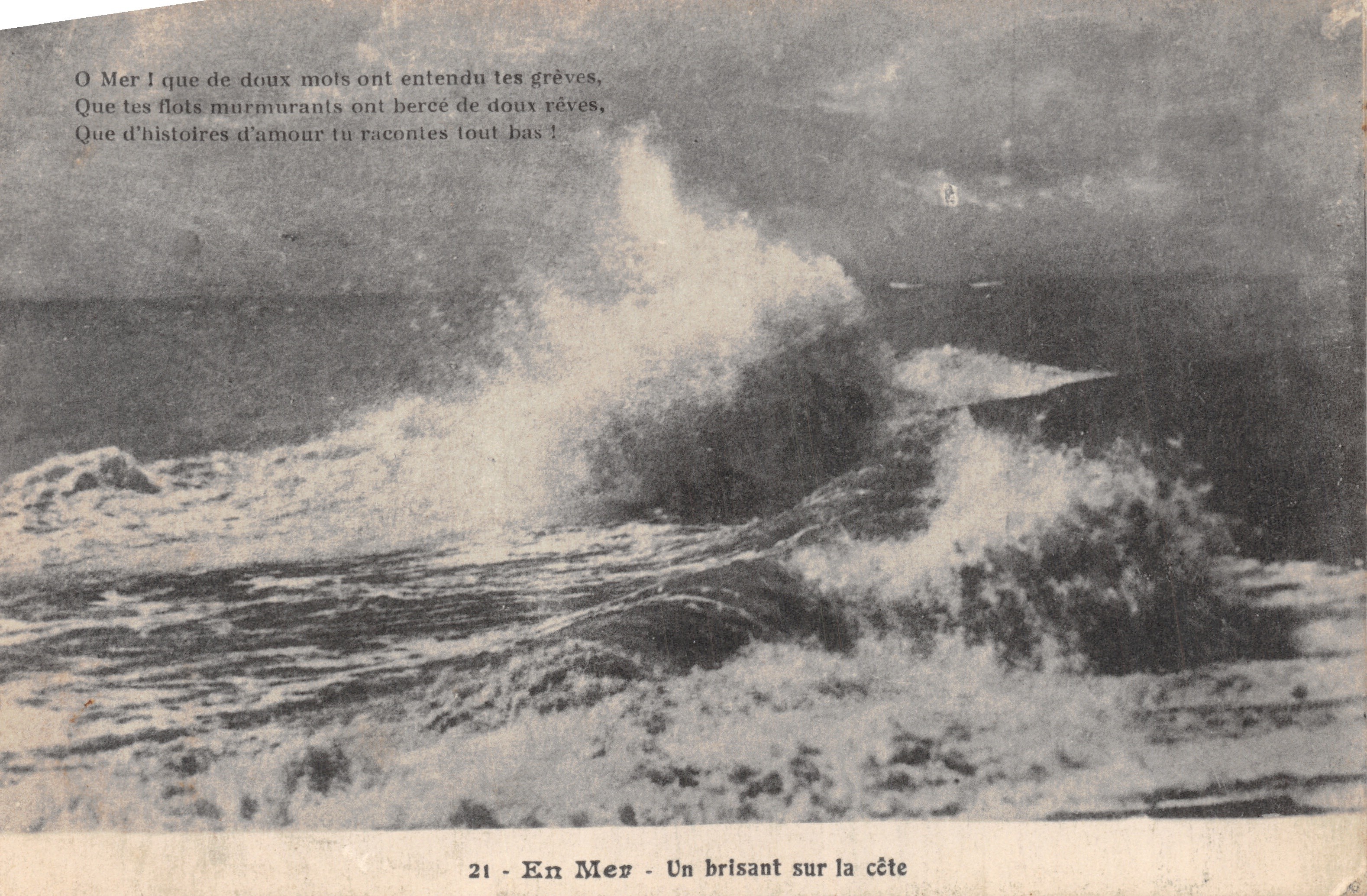 En Mer - Un brisant sur la côte — éditeur non visible, n° 21