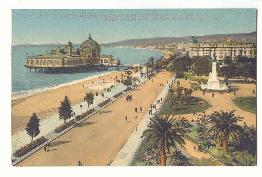 Nice CPA La promenade des anglais et le palais de la jetee