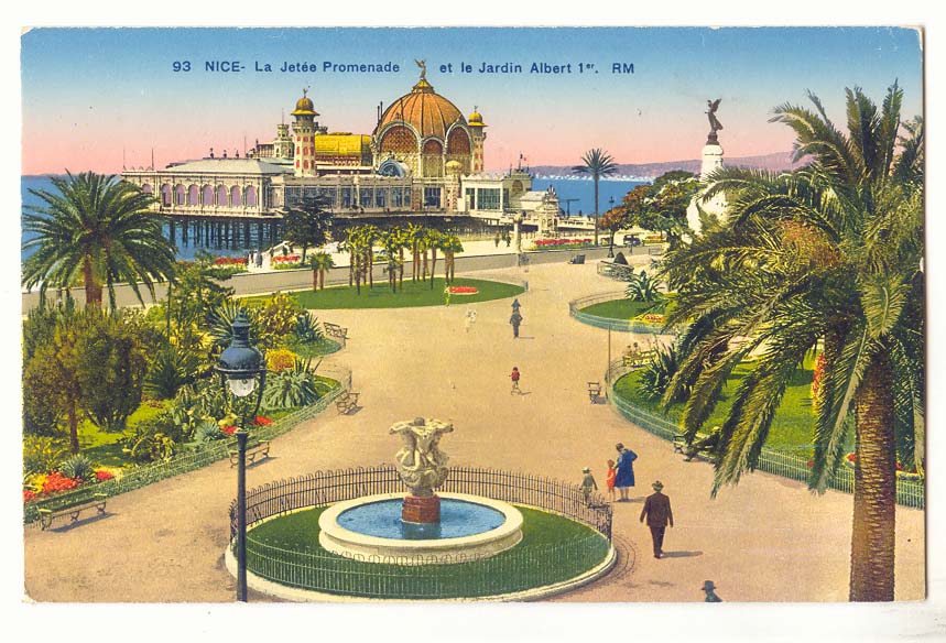 Nice CPA La jetee promenade et le jardin Albert 1er
