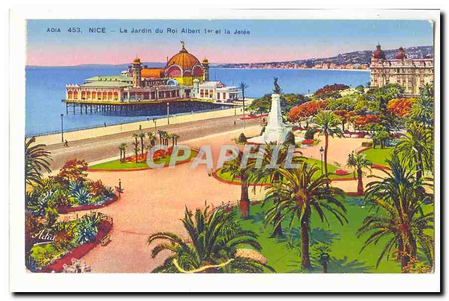 Nice CPA le jardin Albert 1er et la jetee