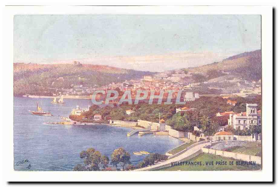 Villefranche CPA Vue prise de Beaulieu