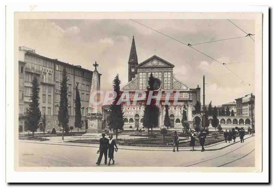 Italie Italia Firenze CPA Piazza e Chiesa di S Maria Novella