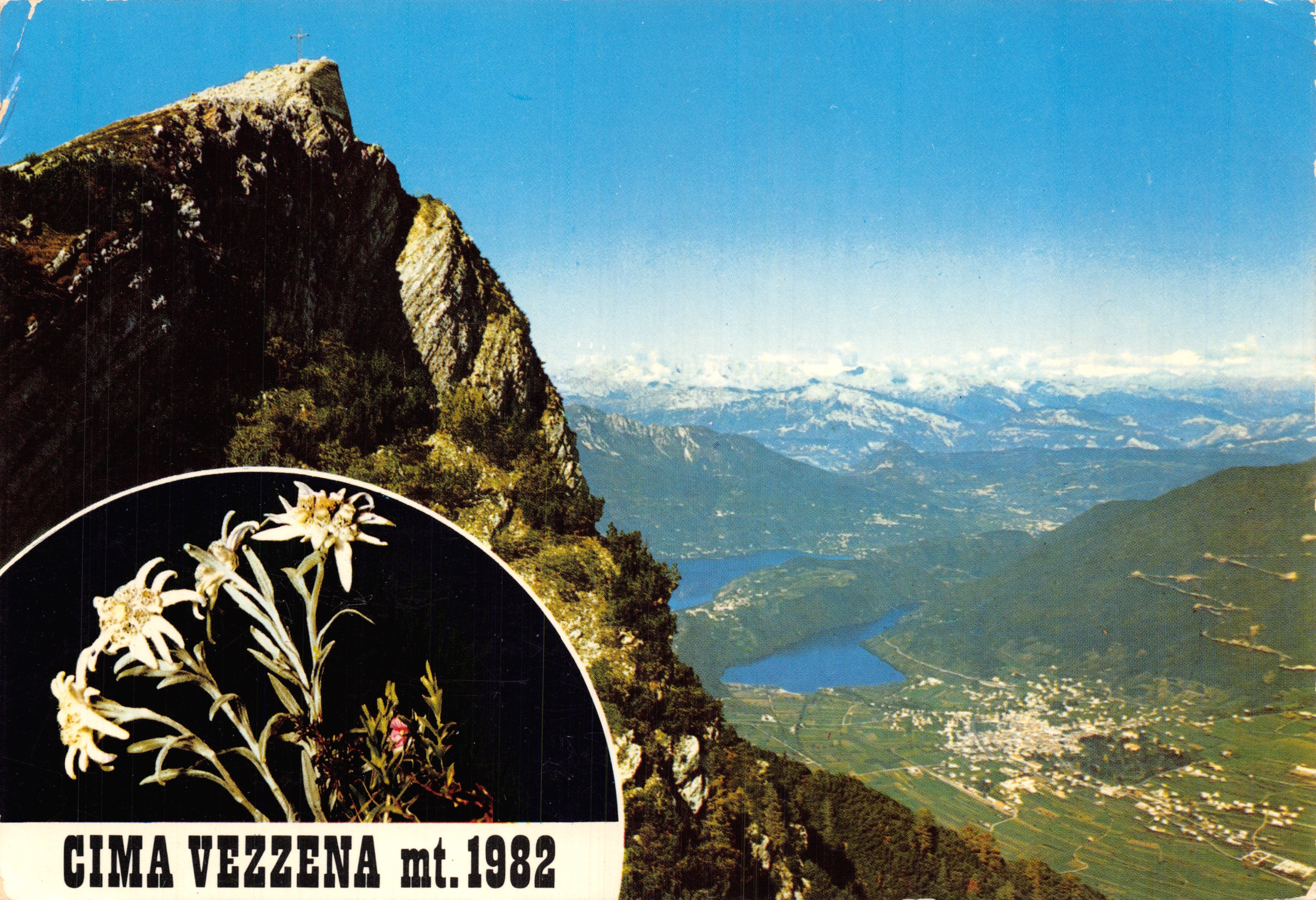 Cima Vezzena — vue panoramique avec lac et montagnes — éditeur S.G. 2108