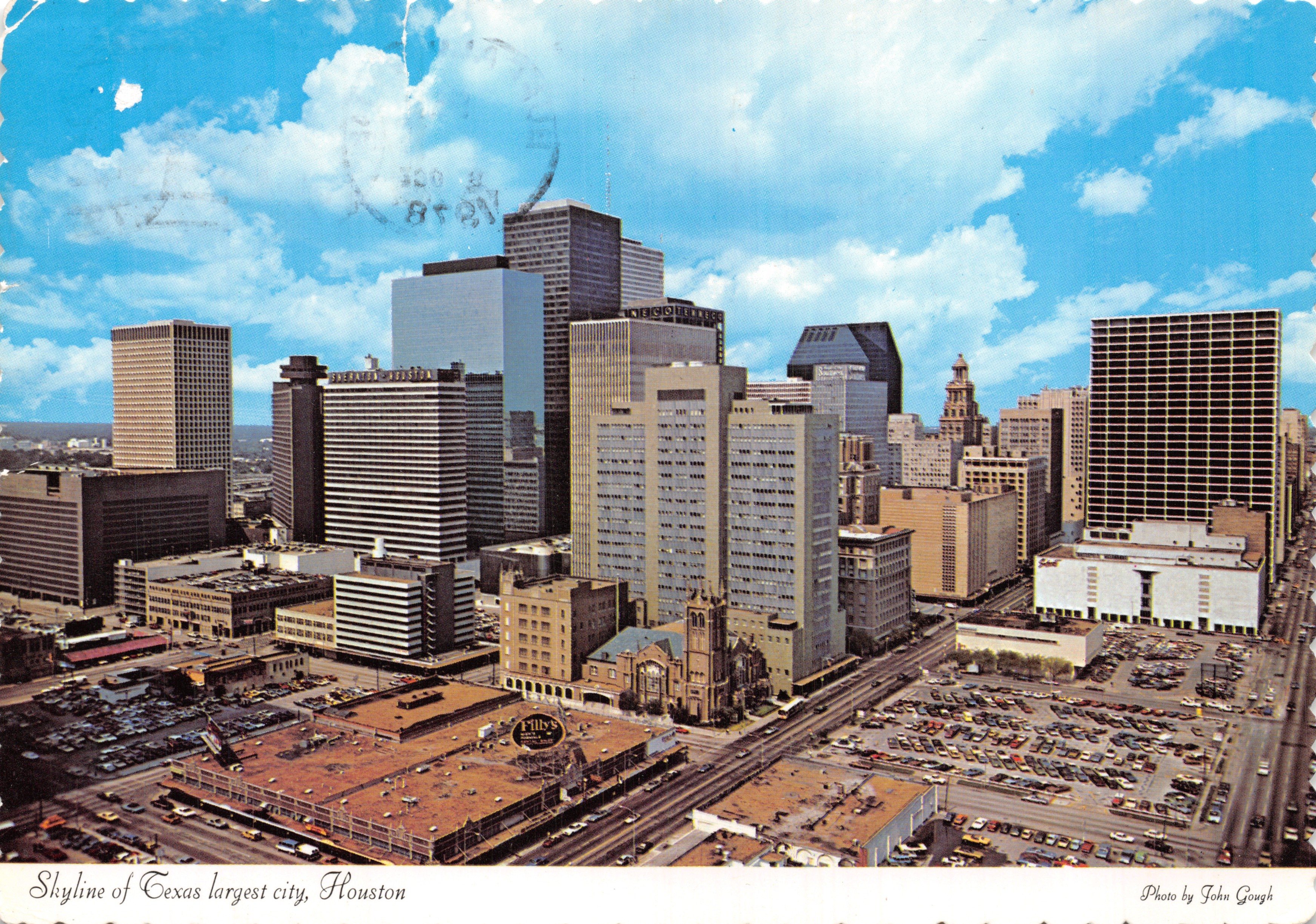 Skyline de Houston, Texas — plus grande ville de l'État — éditeur DEXTER PRESS, n° DT-37349-D