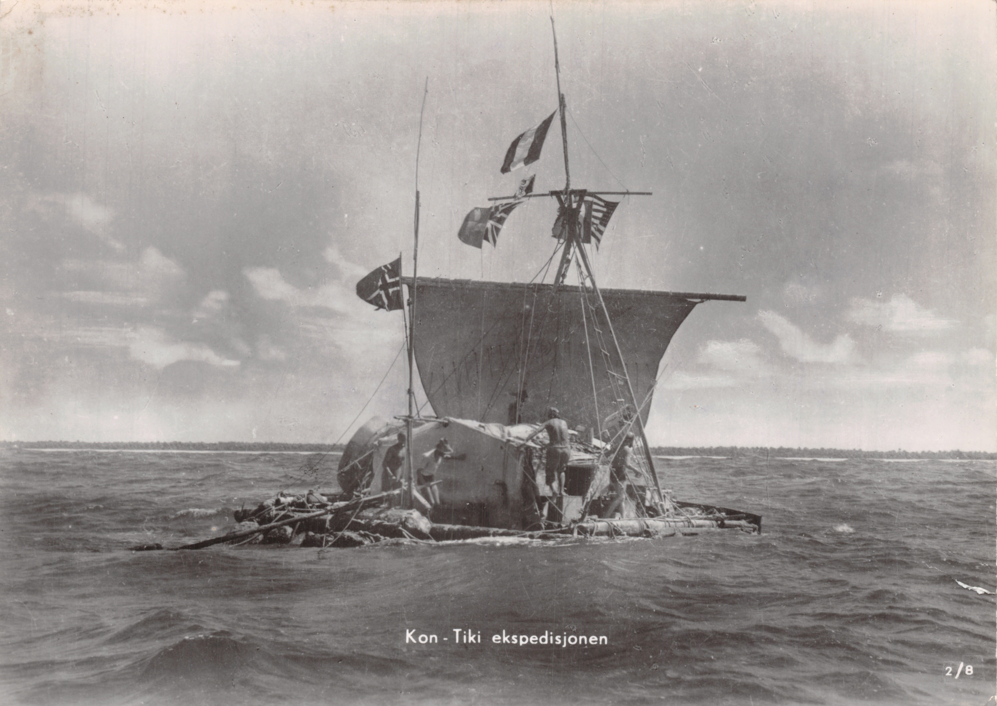 Kon-Tiki — expédition en voile — éditeur Norvegian Labour (Norsk arbeide) — n° 2/8