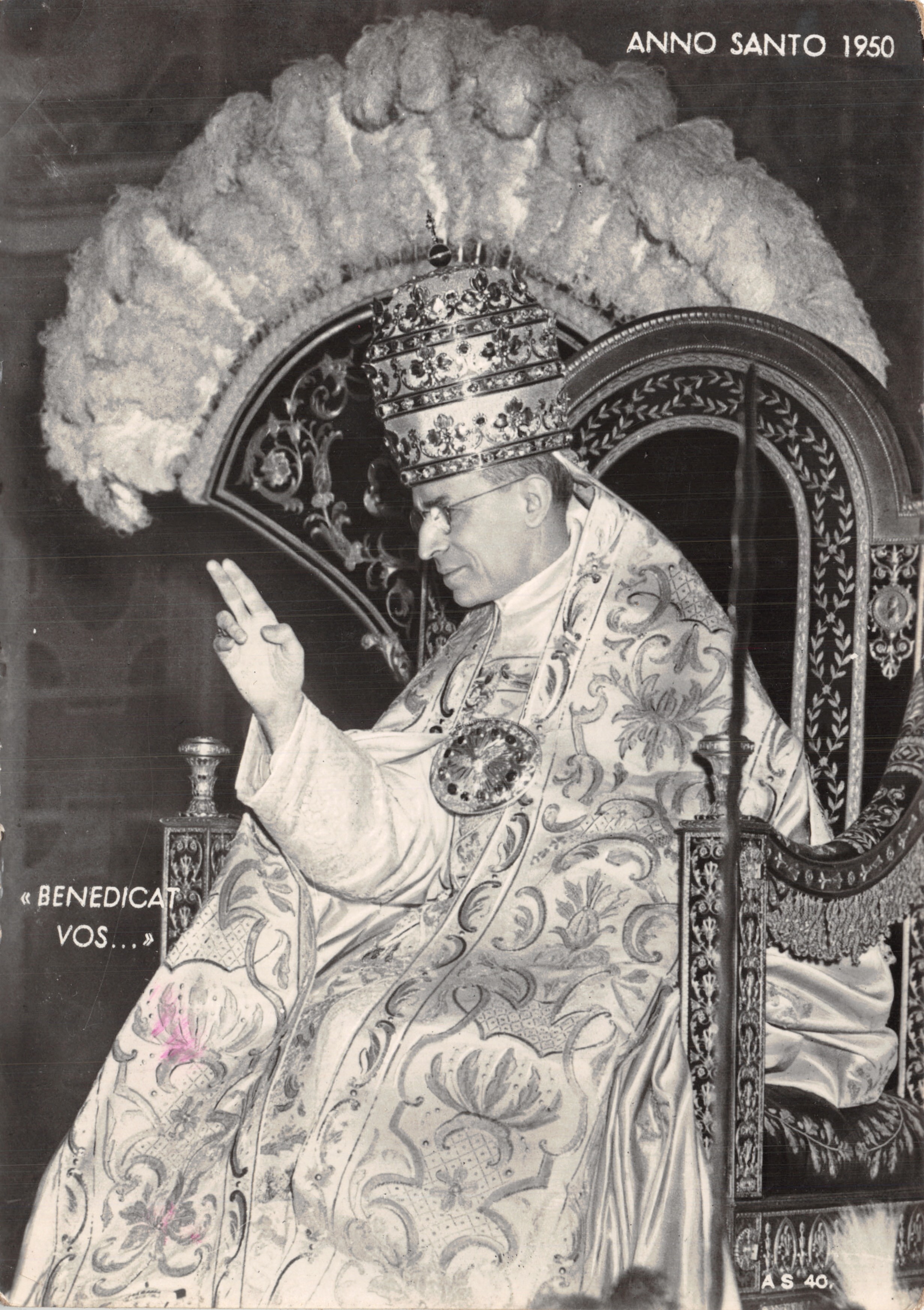 Pape Pie XII — lors de l'Anno Santo 1950 — éditeur AS 40