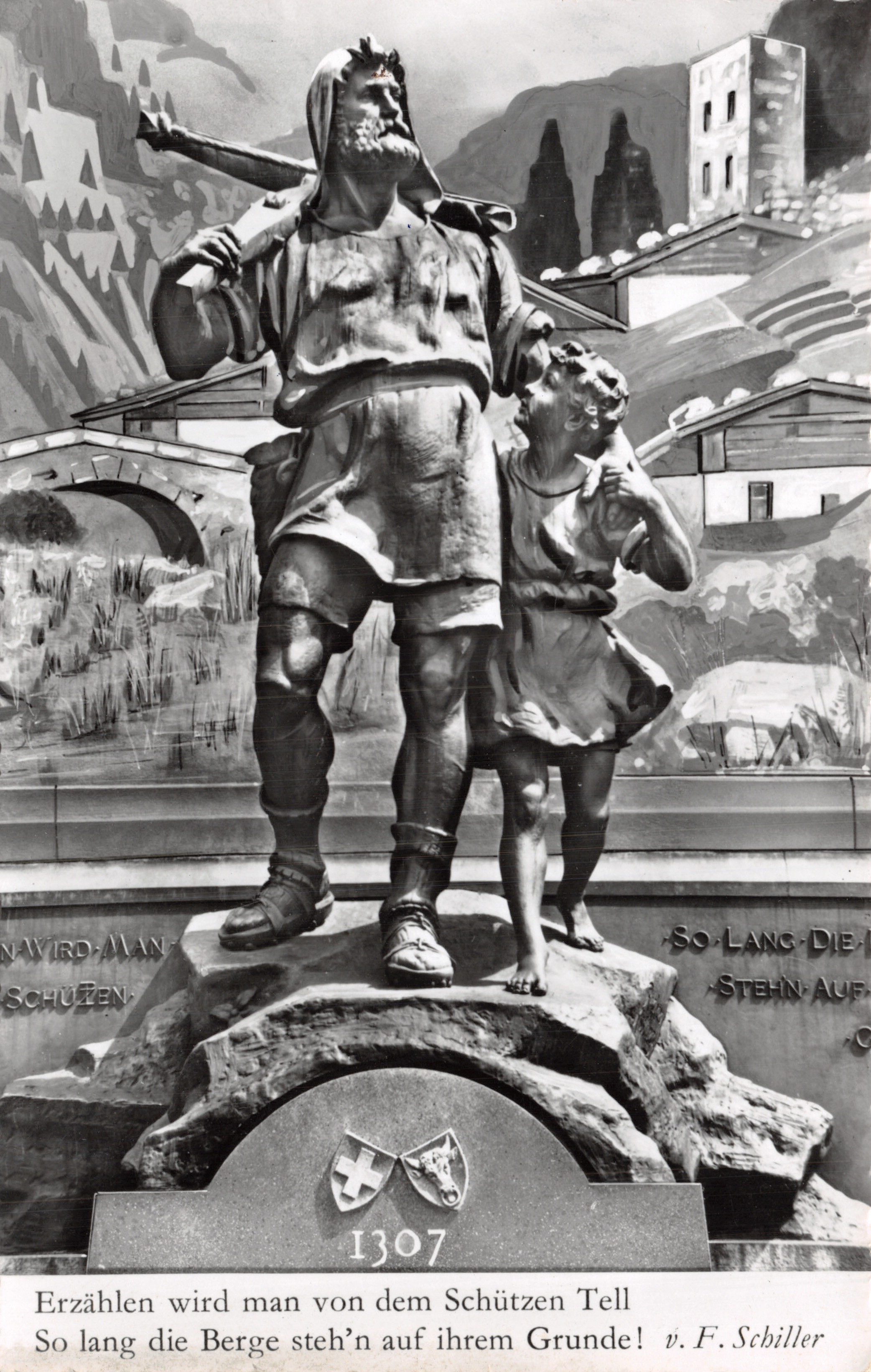 Statue du Schützen Tell — monument à Tell à Lucerne — éditeur : 10572