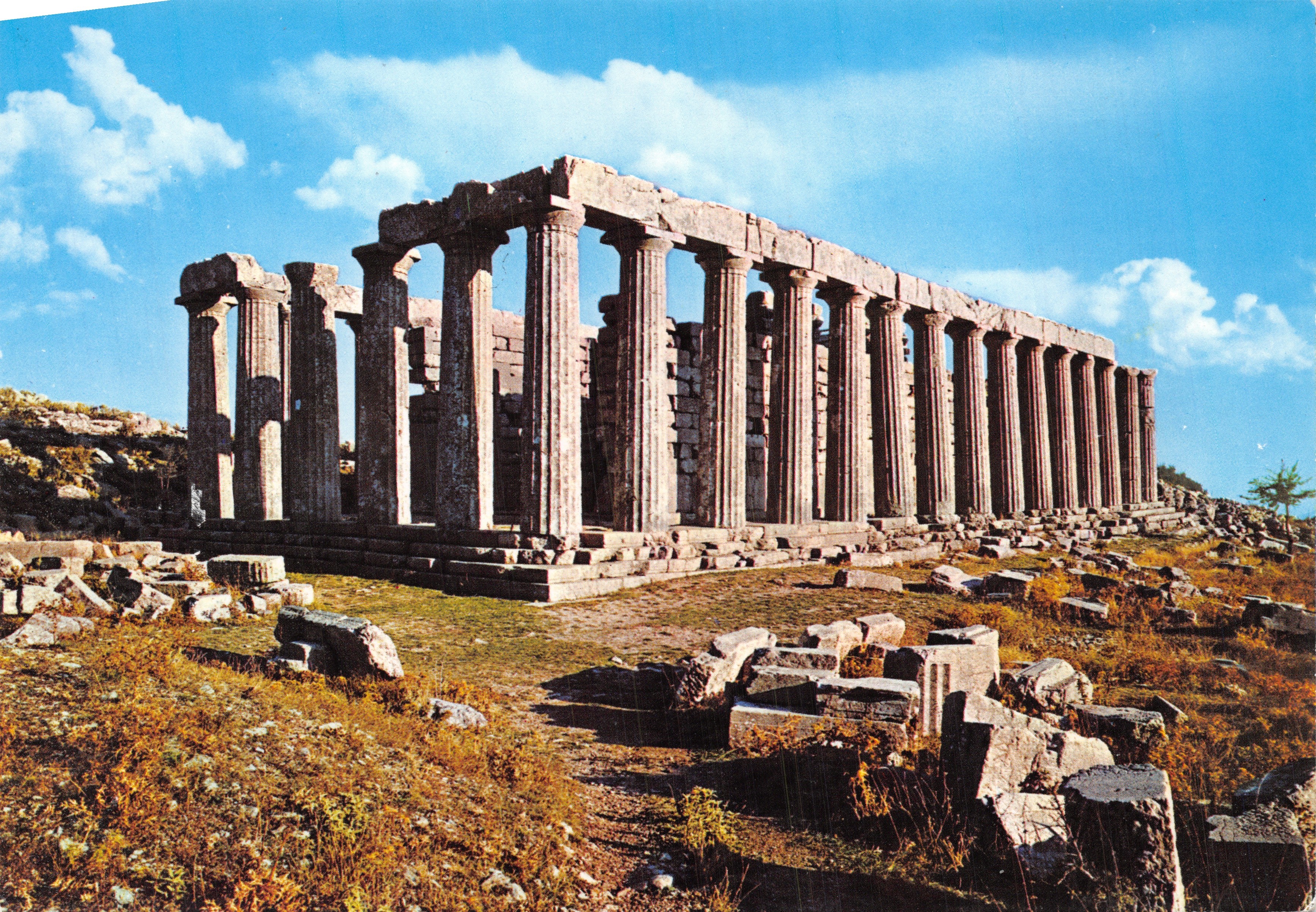 Temple d'Apollon à Andritsaina — ruines d'un temple d'Épikourios Apollon — imprimé par ISSAIAS