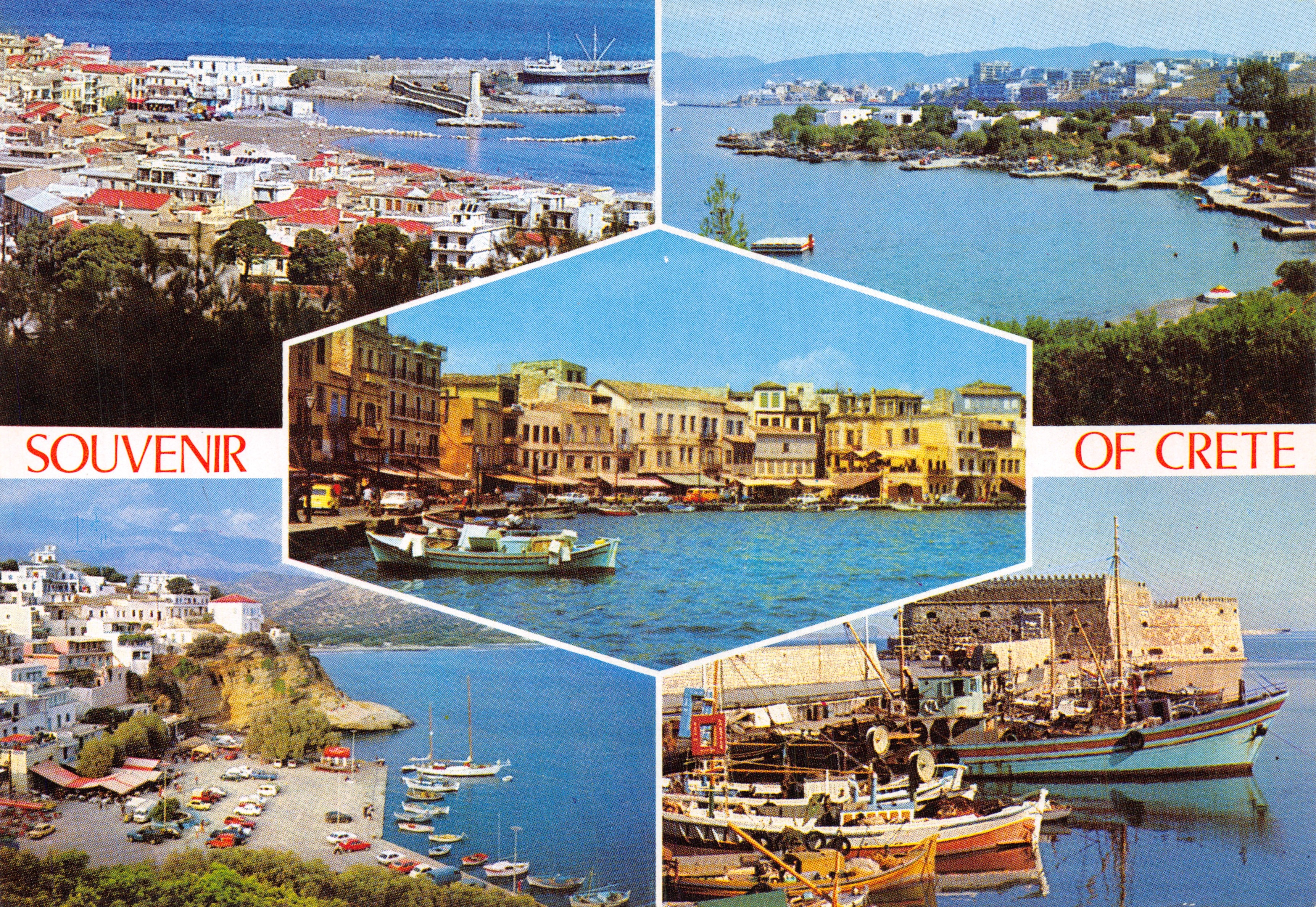 Vue panoramique de Crète — Souvenir de Crète — Éditeur G. Drakos, n° 171