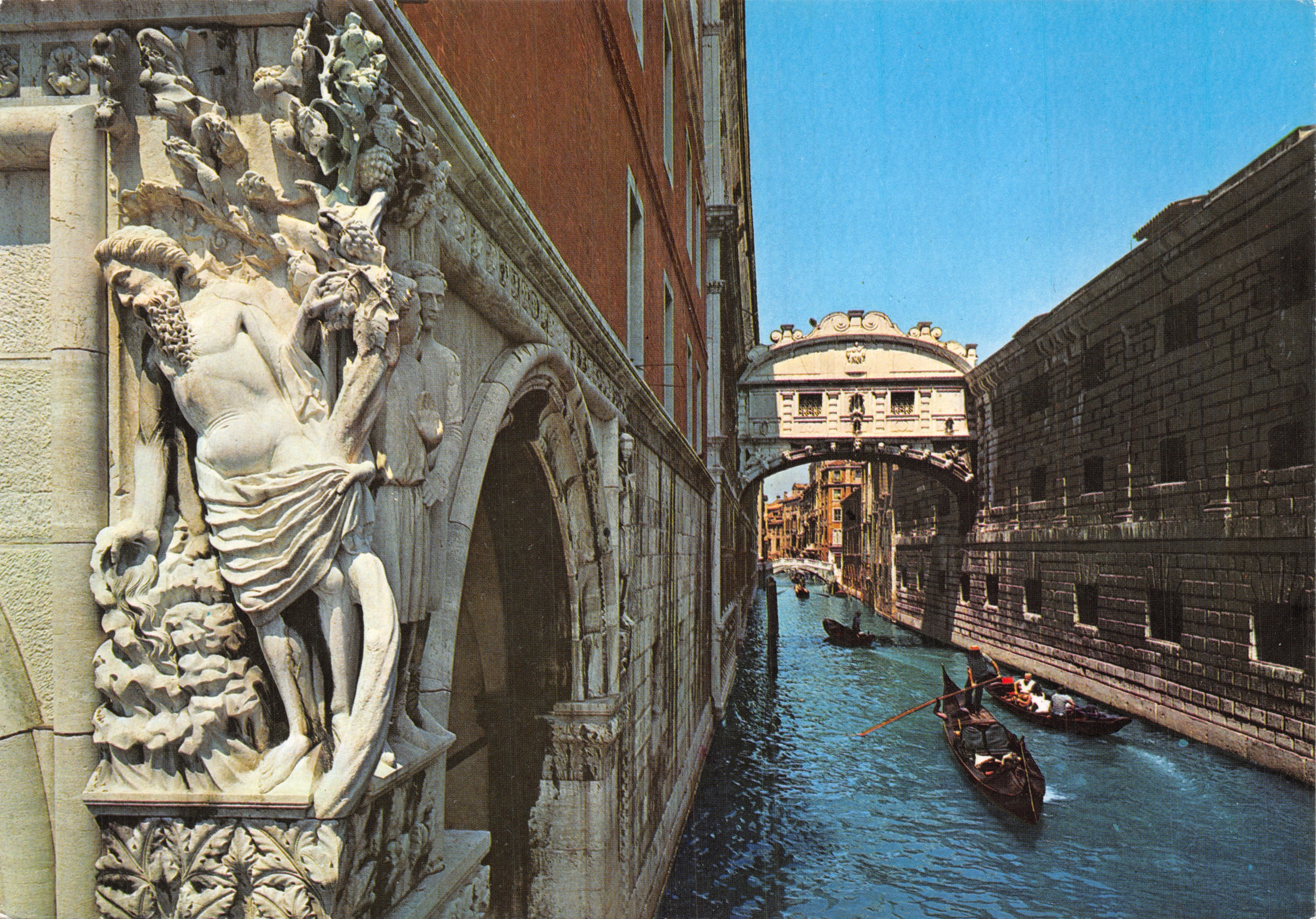 Venise — Le Pont des Soupirs et détails sculptés — Éditeur G. Gerlin, n° 107