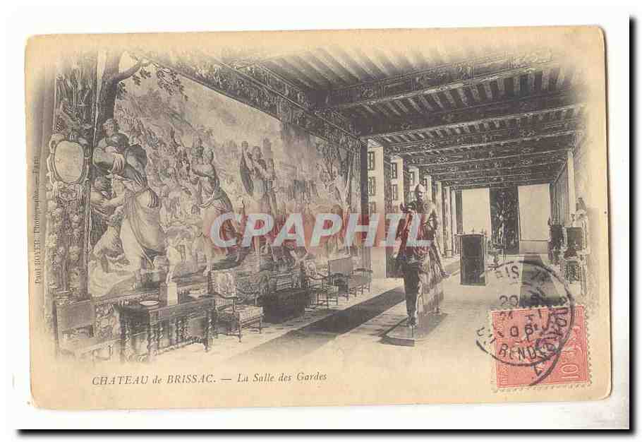 Chateau de Brissac CPA la salle des gardes