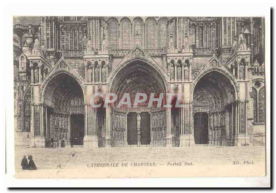 Cathedrale de Chartres CPA portail sud