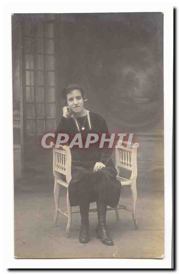 CPA CArte photo Femme