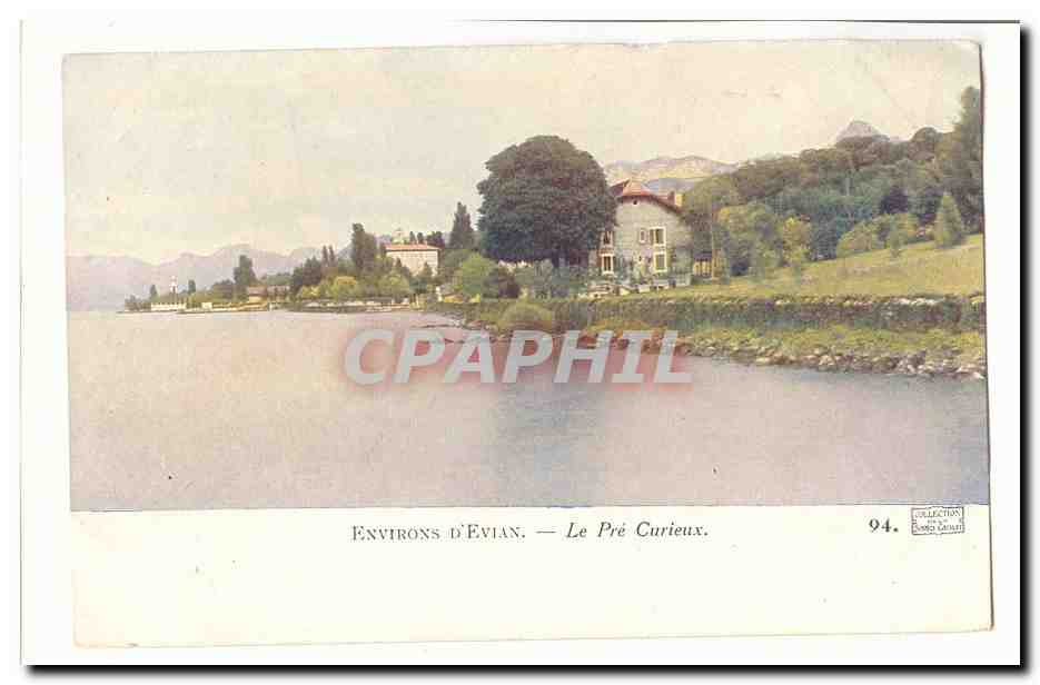 environs d'Evian CPA Le pre curieux
