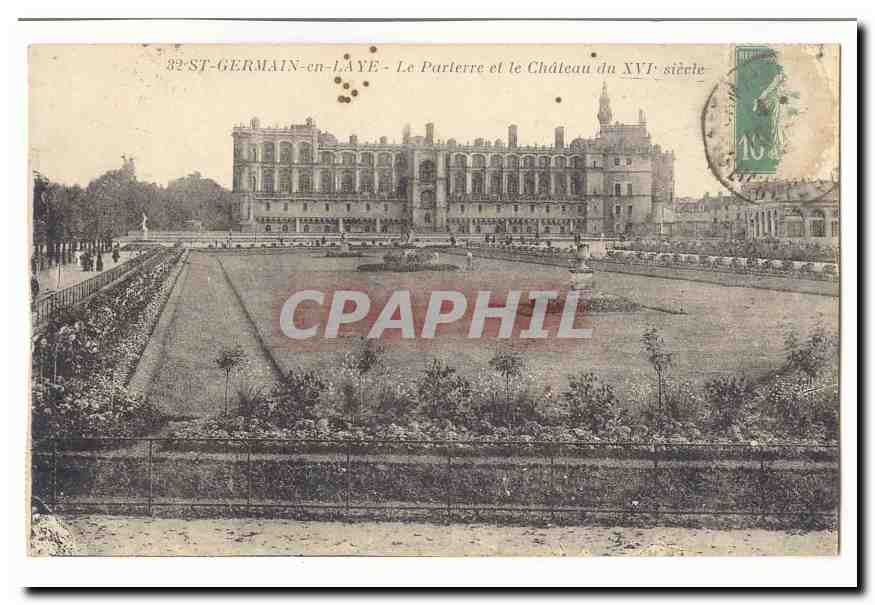 St Germain en Laye CPA Le aprterre et le chateau du 16eme