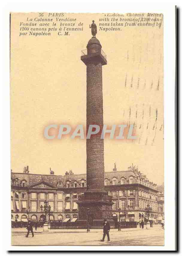 paris (8eme) CPA La colonne Vendome Napoleon