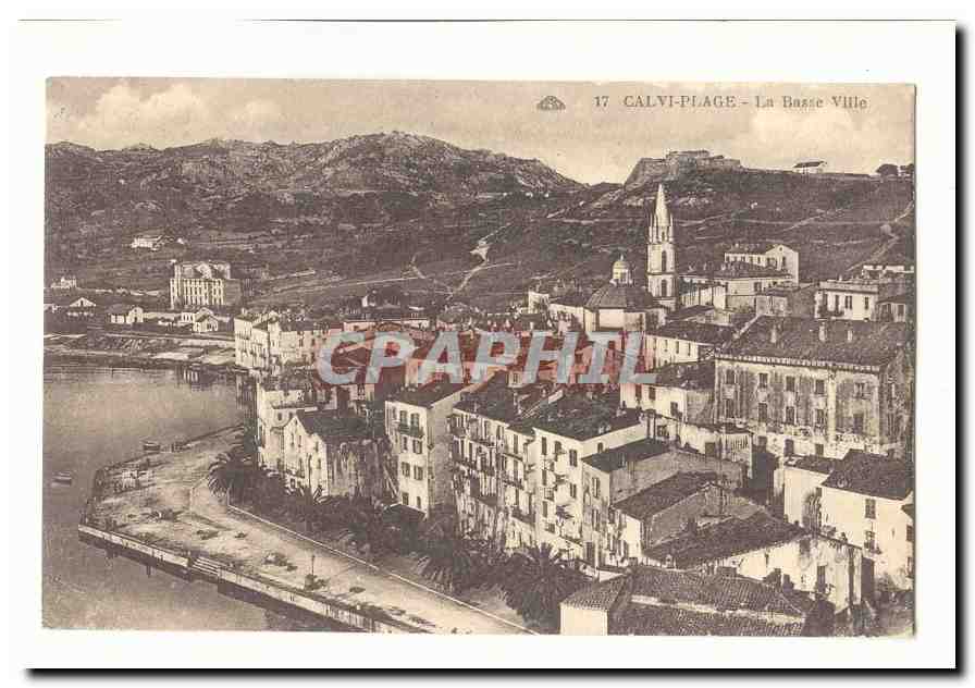 Calvi-Plage - La Basse Ville — vue aérienne — éditeur CPAPHIL, n° 17