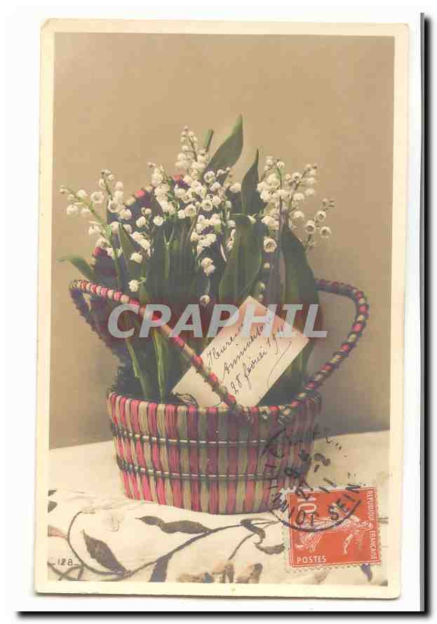 CPA Fantaisie Voeux Muguet Anniversaire