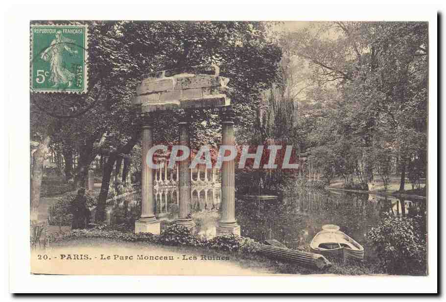Paris (8eme) CPA Parc Monceau Les ruines