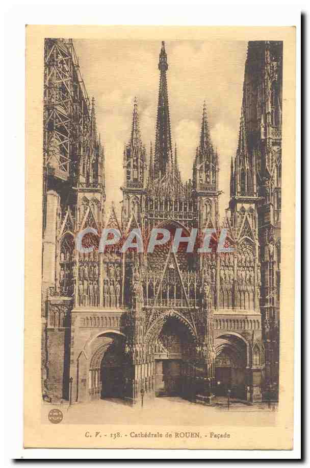 CPA CAthedrale de Rouen Facade