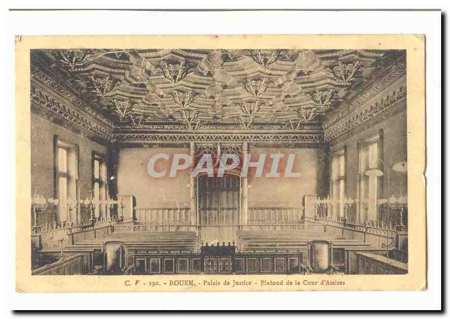 Rouen CPA Palais de Justice plafond de la cour d'assisses