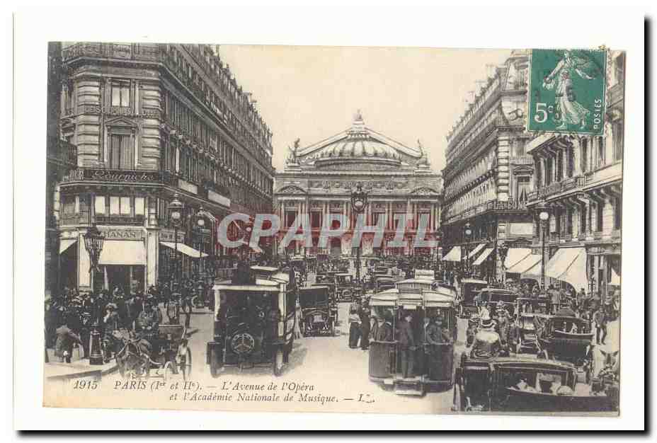 Paris (1er et 2e) — L'Avenue de l'Opéra et l'Académie Nationale de Musique — L.C.