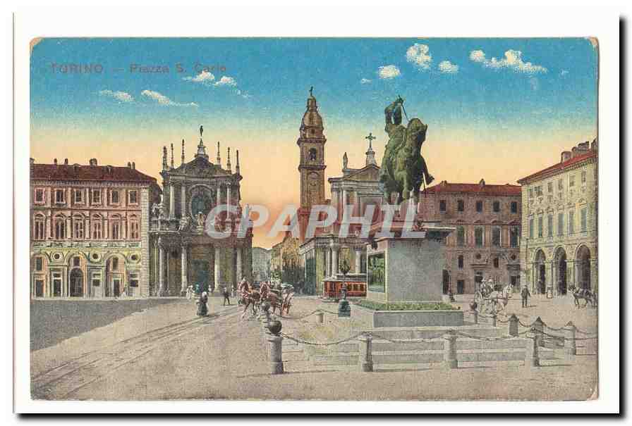 Italie Italia Torino CPA Piazza S Carlo