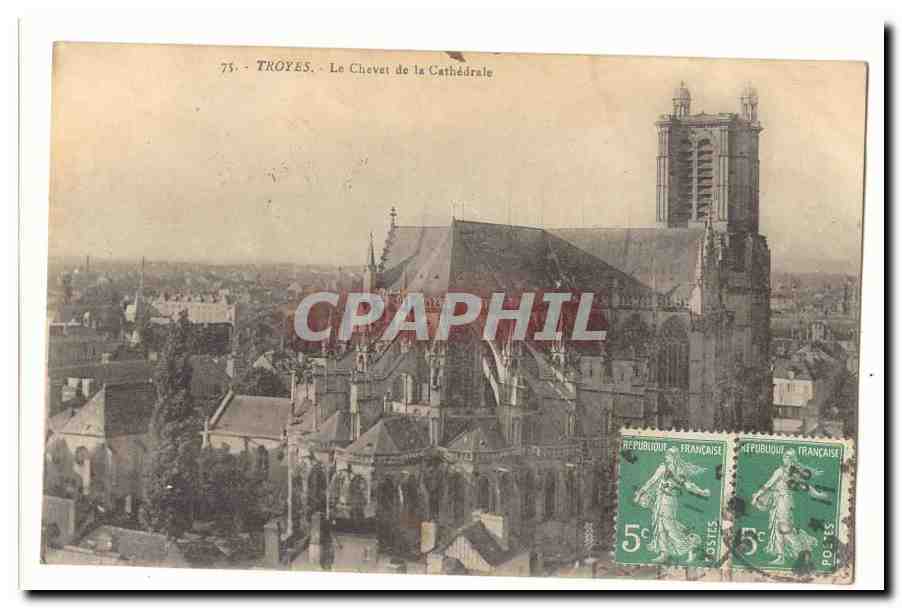 Troyes CPA La chevet de la cathedrale