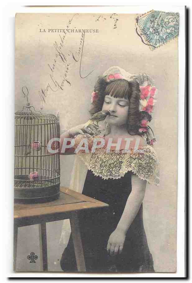 CPA Fantaisie La petite charmeuse (enfant oiseau)