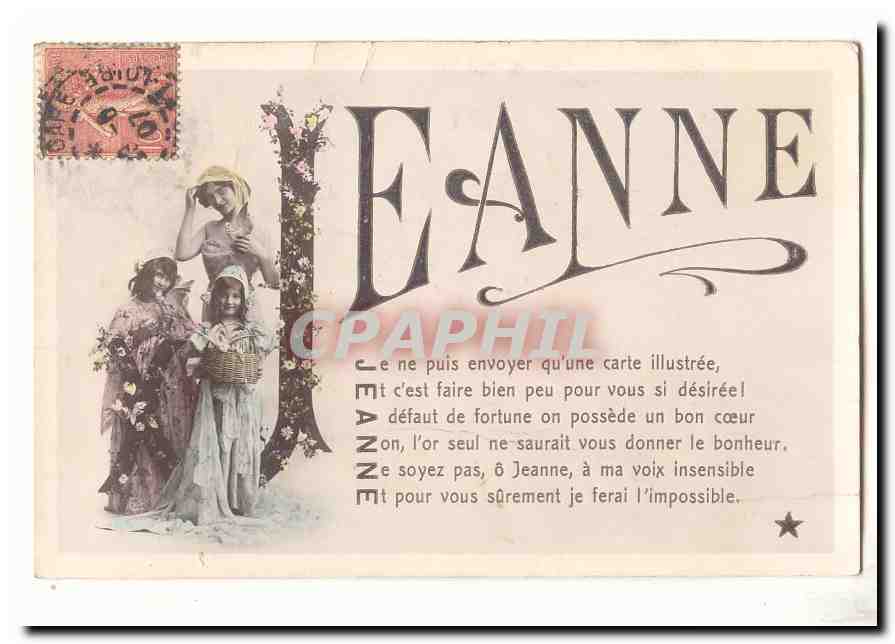CPA Prenom Jeanne Fantaisie