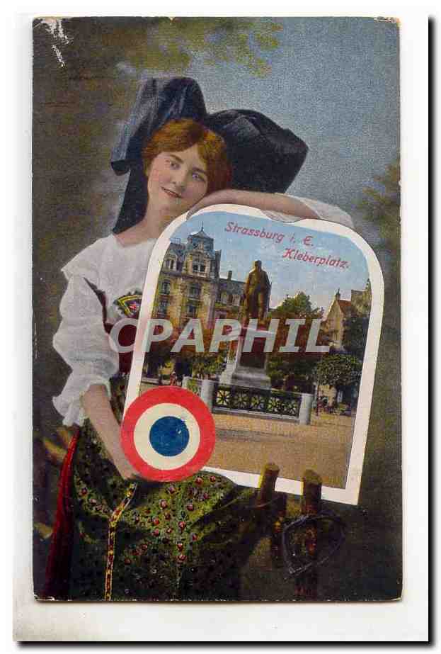 CPA Costume Alsacienne (Alsace) Strasbourg Kleberplatz