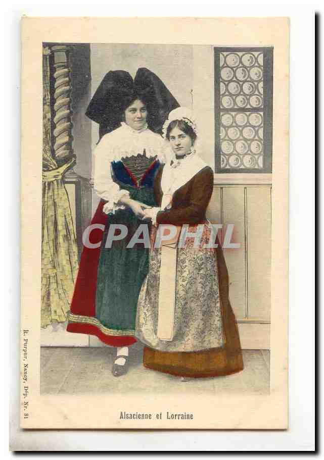 CPA Costumes Alsaciens (Alsace) Alsacienne et Lorraine