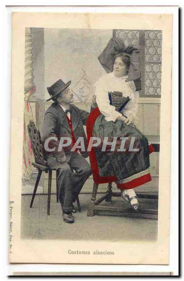 CPA Costumes Alsaciens (Alsace)