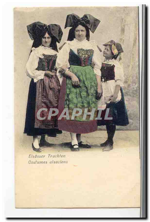 CPA Costumes Alsaciens (Alsace) Elsasser Trachten