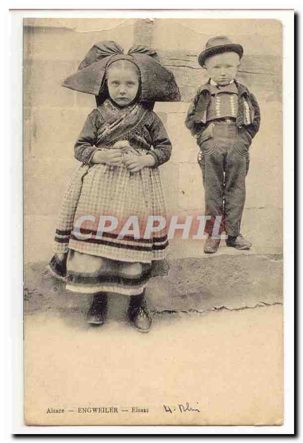 CPA Engweiler CPA Elsass Enfants TOP