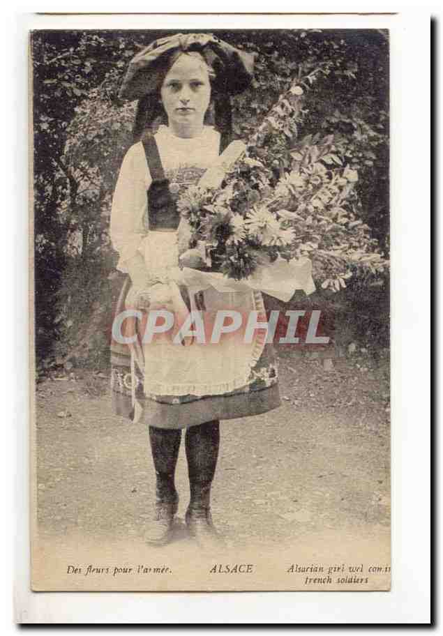 CPA Alsace CPA Des fleurs pour l'armee