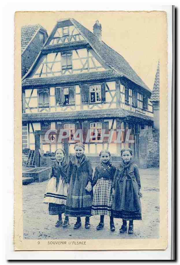 CPA Souvenir d'Alsace (enfants)