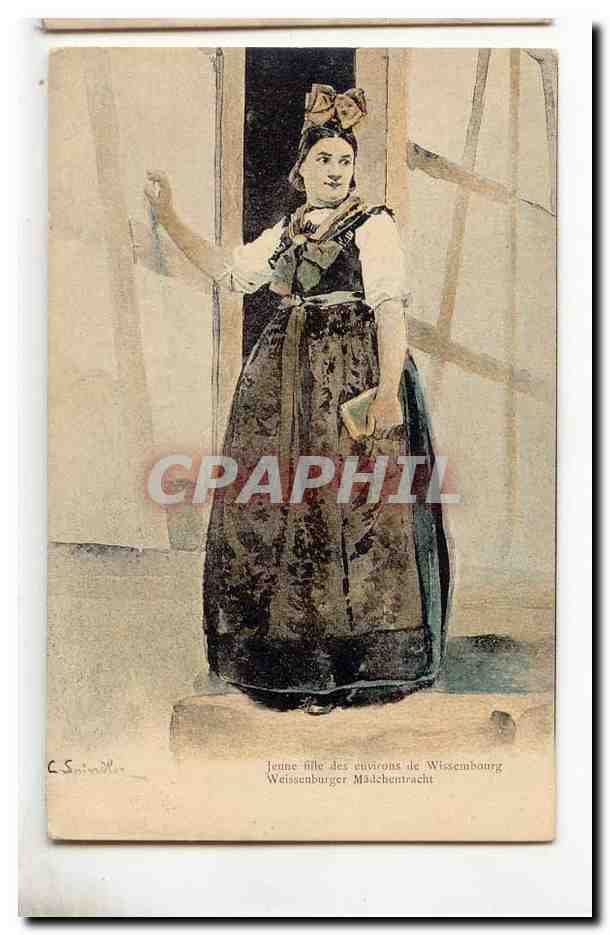 CPA Jeune fille des environs de Wissembourg