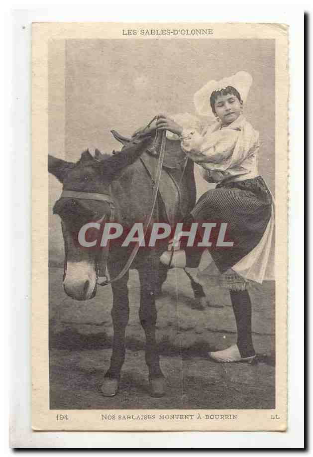 Les Sables d´olonne CPA Nos Sablaises montent a Bourrin (ane donkey)