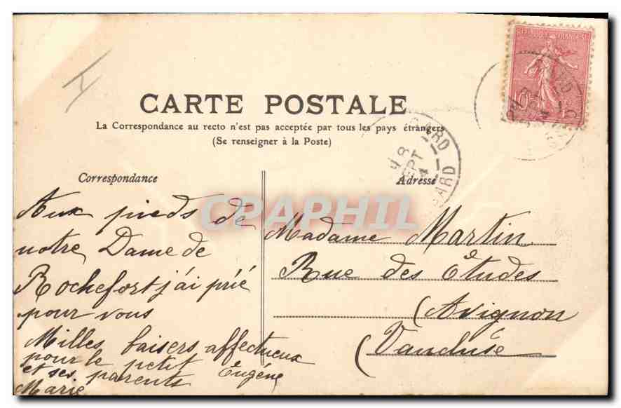 CPA Vue generale du Sanctuaire de N D de Rochefort  — Rückseite