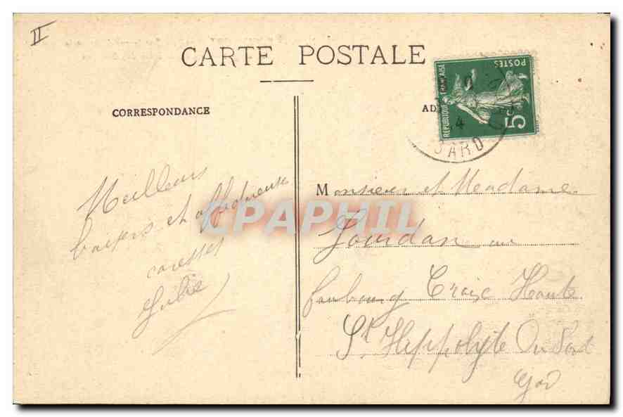 CPA N D de Rochefort Gard Sur le penechant de la Sainte Montagne Le Grand Jardin des Stations  — Rückseite