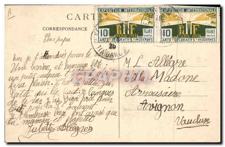 CPA N D de Rochefort Gard La Vierge de l'Esplanade  — Rückseite