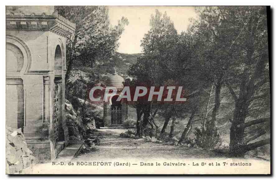 CPA N D de Rochefort Gard Dans le Calvaire 