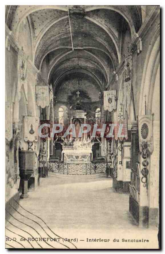 CPA N D de Rochefort Gard Interieur du Sanctuaire 