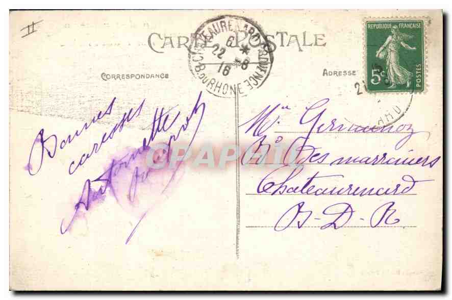 CPA N D de Rochefort du Gard Sur le Penchant de la Sainte Montagne Le Grand Jardin des Stations  — Rückseite
