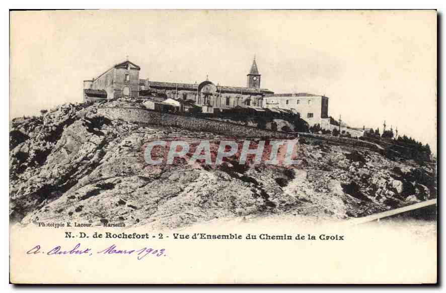 N.D. de Rochefort — Vue d'Ensemble du Chemin de la Croix — Phototypie E. Laccour, Marseille