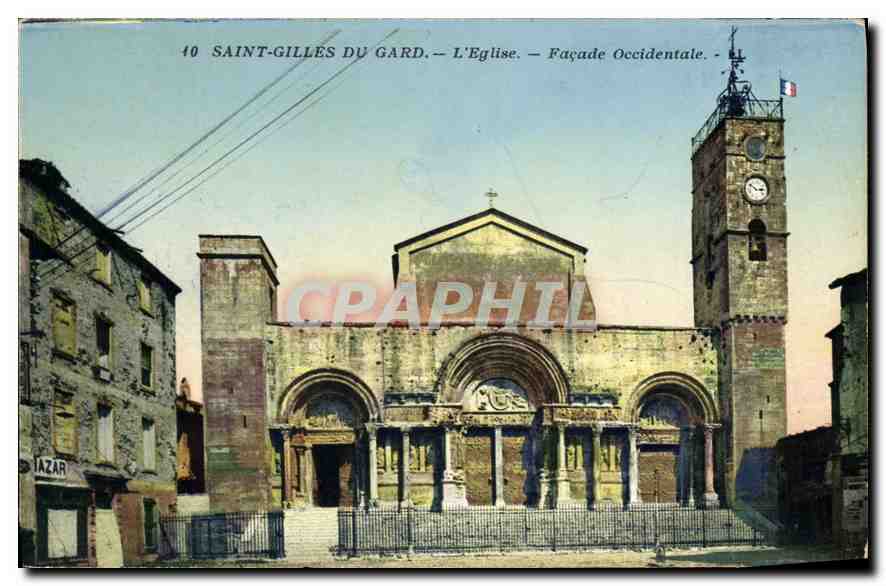 Saint-Gilles-du-Gard — L'Église — Façade Occidentale — Éditeur Lévy & Neurbein, Paris